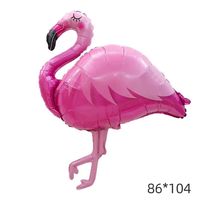 Nouveauté : Grand ballon en aluminium en forme de flamant rose, ballon tropical géant pour la décoration de fêtes d'anniversaire et de mariages