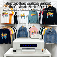 Imprimante DTF haute vitesse 42 cm, double tête I1600, 5 couleurs, imprimante textile pour production en série, machine d'impression de t-shirts