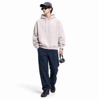 Sweat à capuche oversize en molleton brossé couleur charbon Snow Wash, coupe carrée, style streetwear, vierge, pour automne-hiver