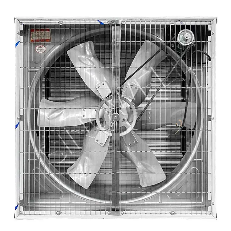 Luftvolumen 1380*1380*400mm industrieller Gewächshaus-Abluft ventilator aus Aluminium legierung in Axial ventilatoren Gebläse riemen getriebener Abluft ventilator