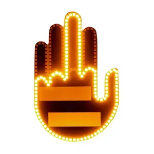 wholesale Factory Wholesale Price Middle Finger Light Car Accessories Lights Supercool Hand Gesture Led Car Finger Light