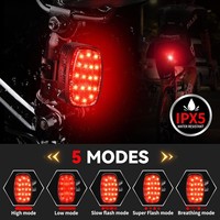 Feux arrière de vélo en aluminium pour l'extérieur, rechargeables par USB, batterie externe, lampe torche LED HID EDC, faisceau réglable, étanche IP65