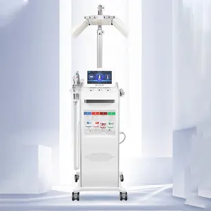 专业水磨皮PDT 10合1喷射去皮面部机高频水合氧红光治疗面部机