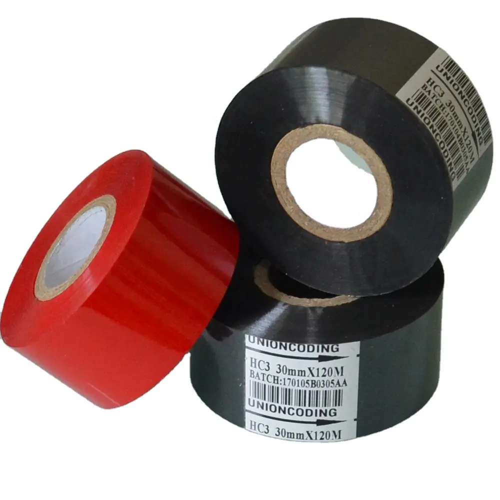 Zwart 30Mm 100M Codering Folie Hot Stempel Lint Voor Hp241 Hp241b Dy-8 Datum Codering Machine