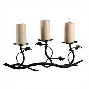 เชิงเทียนเหล็กทำมือคุณภาพพรีเมียมสำหรับตกแต่งบ้านและบาร์ในช่วงคริสต์มาส ทนทานด้วยการเคลือบผง - Product Image 1