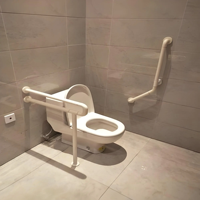 Barra de Apoyo Plegable Antideslizante de ABS para Montar en la Pared, para Uso en Hoteles y Spas, Diseño Moderno, Duradera, Ecológica, Seguridad para Baños y Aseos