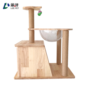 LIZE PET 2025 Lussuoso Tiragraffi per <span class=keywords><strong>Gatti</strong></span> in Legno Massello a 3 Livelli, Ecologico e Resistente, Struttura per Arrampicata in Cartone - Product Image 5