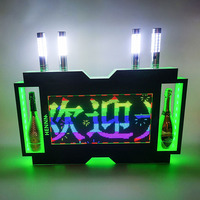 Écran LED défilant programmable par application, présentoir VIP, glorificateur de bouteilles, éclairage multicolore, portable, durable, pour club de vin, affichage de messages