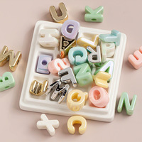 Perles lettres géantes Manna 20*18*14MM en acrylique faites à la main, durables, à grand trou, pour bijoux DIY, porte-clés et sangles de téléphone