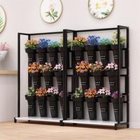Support d'affichage de bouquet multicouche de support de pot de fleur ultra-étroit avec le réglage de seau pour la fête des mères et les célébrations de Pâques