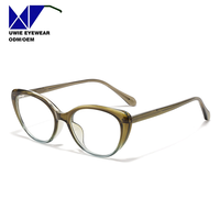 UKURAN 51-19-147 Bingkai Optik Cat Eye TR90 Custom OEM Anti-Blue Light untuk Dewasa Unisex MOQ Fleksibel (100 pcs)