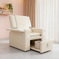 Ensemble de chaises de pédicure et table de manucure de luxe, personnalisables et économiques, avec fonction bain à remous et massage pour spa et salon de manucure