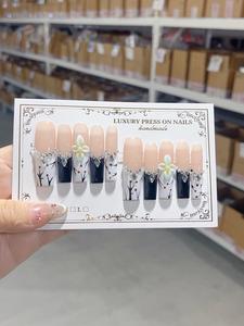 <span class=keywords><strong>Elegantes</strong></span> <span class=keywords><strong>uñas</strong></span> de <span class=keywords><strong>boda</strong></span> de estilete hechas a mano con diseño de Arte de <span class=keywords><strong>uñas</strong></span> 3D, <span class=keywords><strong>uñas</strong></span> acrílicas blancas puras, cubierta completa con pegamento - Product Image 6