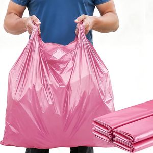 Leak Proof T-shirt Garbage Bags <b>Plastic</b> Vest Carrier Bags for <b>Kitchen</b> Waste and Household Use - Product Image 2