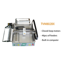 Machine de placement de composants SMT de bureau QIHE TVM802BX avec ordinateur intégré, assemblage de circuits imprimés LED