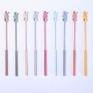 Food-grade Silicone Long Handle Straw Brush Cleaning Set with Brush Material for Baby Bottles and Cups and Gap Cleaning - Product Image 1