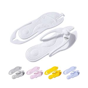 รองเท้าแตะพับได้แบบพกพาสำหรับเดินทาง  โลโก้สั่งทำได้  กันลื่น เหมาะสำหรับไปเที่ยวทะเล  รองเท้าใส่อาบน้ำ - Product Image 1