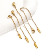 Rallonge de chaîne en acier inoxydable 5,5/7,5/10,5/13 cm, rallonge de collier réglable avec fermoir mousqueton pour bijoux DIY, lot de 10 pièces
