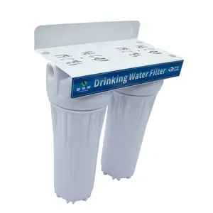 Double Stage Under Sink Drinking Mini Home Water Filtration System 10 inch 2 stages With Quick Change Filter purifier