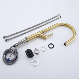 Hoge Kwaliteit Goud Geborsteld Kraan Sus 304 Keuken Kraan Met Pull Down Sproeier 316 Gootsteen Mengkraan Kranen - Product Image 5