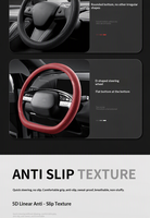 Housse de volant de voiture en silicone ultra-fine antidérapante universelle sans anneau intérieur, respirante et fraîche pour l'été