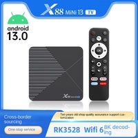 Venta Directa de Fábrica RK3528 Quad-Core Android 13 WiFi6 de Doble Banda X88 Mini 13 TV Box 8K/4K para Comercio Exterior