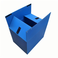 Usine PP Poly Carton Type Boîte Réutilisable En Plastique Ondulé Chiffre D'affaires Cas D'expédition Bacs De Transport Avec Fermeture Magique De Bande