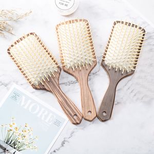 Brosse à cheveux en plastique rectangulaire avec coussin massant pour le soin des cheveux - Product Image 3