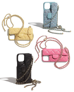 Étui de luxe en <span class=keywords><strong>cuir</strong></span> style caviar multicolore pour téléphone portable avec chaîne réglable et logo pour iPhone 17/16/13 Pro <span class=keywords><strong>Max</strong></span> - Product Image 4