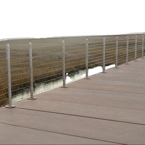 Dış balkon paslanmaz çelik kablo güverte korkuluğu tasarımı/tel halat küpeşte/merdiven korkuluk - Product Image 1