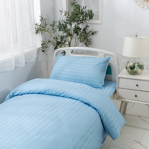 White Stripe Bettlaken für Krankenhaus wäsche 200TC Poly Cotton Fabric Single Size Bettlaken Set - Product Image 6