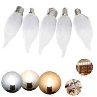 Ampoules LED à lumière de bougie E14 E27 E26 E12 B22 B15 1,5W Flamme Lustre 110-220V 2835 SMD Remplace les lampes halogènes 15W pour la décoration intérieure