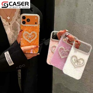 Funda Protectora para iPhone Serie <span class=keywords><strong>12</strong></span>-17, Diseño de Corazón Brillante con Lazo, Estilo Femenino, Suave, Resistente a Impactos y Caídas - Product Image 1