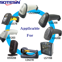 ODM OEM personalizado 3M RS232 a RJ50 escáner de código de barras datos con cable DB9 Puerto QR código lector de código de barras Cable de alimentación para Zebra Symbol DS2208