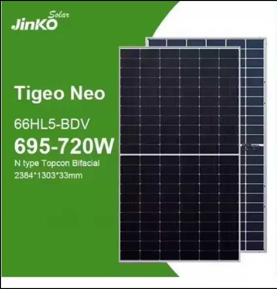 Jinko Bifacial 710W Solar Panel JKM700-715N-66HL5-BDV, N-Type, 132