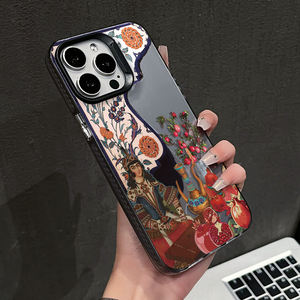 <span class=keywords><strong>เคส</strong></span>โทรศัพท์แม่เหล็กลายดอกไม้ศิลปะเปอร์เซียฝาครอบกันกระแทกกระจกสีเงินสำหรับ <span class=keywords><strong>iPhone</strong></span> 17/16/15/14 <span class=keywords><strong>13</strong></span> <span class=keywords><strong>12</strong></span> 11Pro สูงสุด - Product Image 2