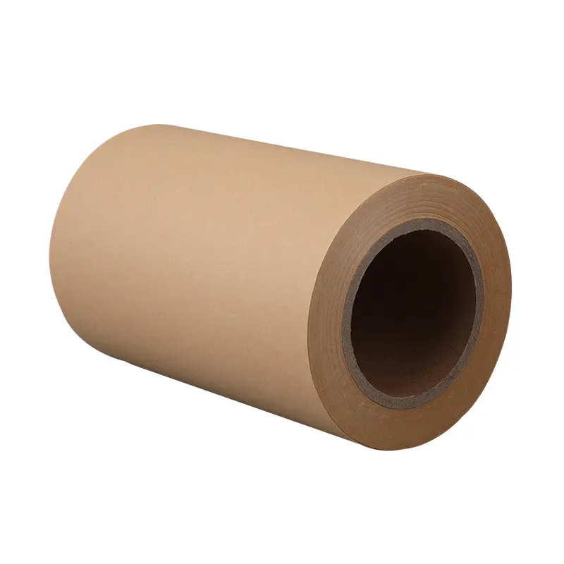 Production supply 85-120gsm brown white silicone coated kraft paper giant rolls pe paper