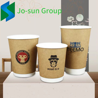 Gobelet en papier à double paroi Grossiste Gobelet en papier écologique à emporter LOGO personnalisé Gobelet en papier tasse à café jetable