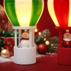 Christmas Hot Air Balloon Lantern LED Candle <b>Light</b> Hanging Ornament for <b>Xmas</b> <b>Tree</b> Desktop Holiday Party Decoration - Product Image 3