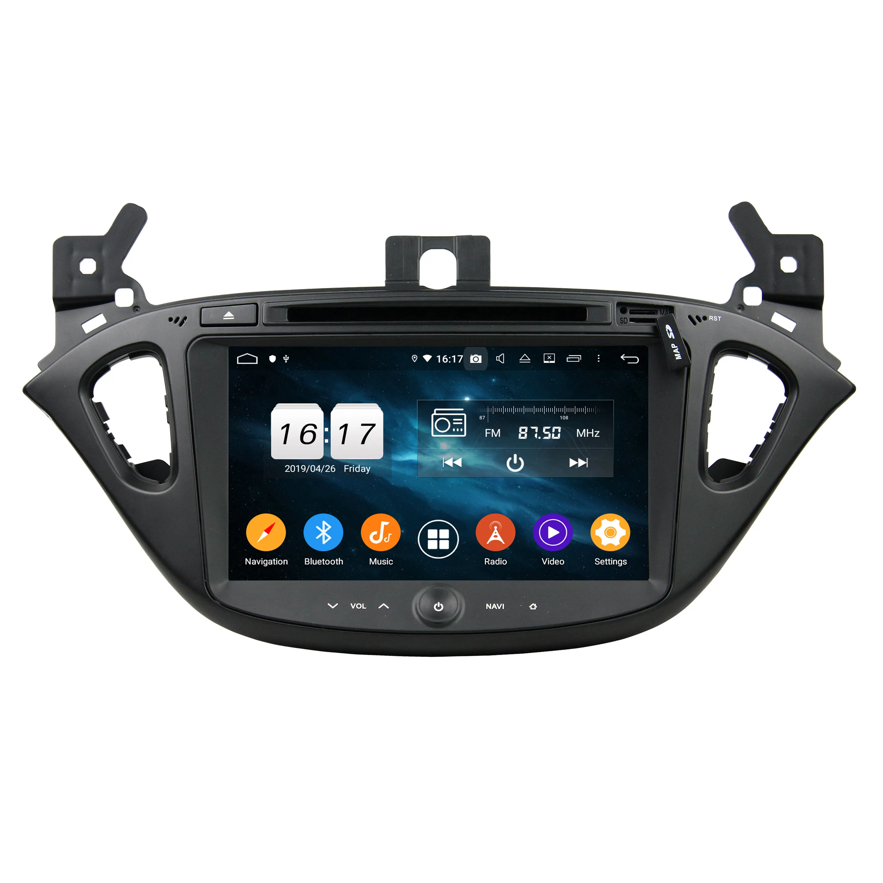 Klyde KD-8115 Auto Auto Multimedia Dvd-speler 8 ''Touchscreen Android 10 Auto Stereo Video Voor Corsa 2015 2016