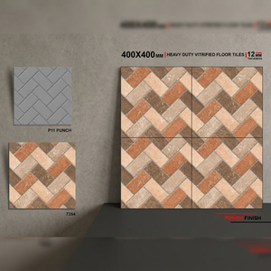 Carreaux de sol extérieurs en porcelaine gaufrée rustique mate de qualité export 40x40cm, 9mm, antidérapants, numériques - Product Image 6