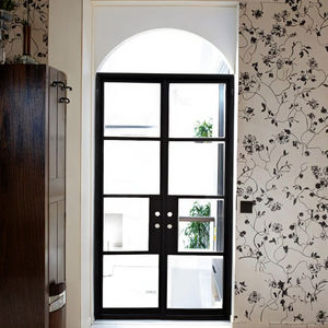 <span class=keywords><strong>Porta</strong></span> d'ingresso quadrata a doppia cornice stretta con cassetta di sicurezza a doppio foro Custom dimensioni <span class=keywords><strong>4</strong></span> luci Design interno esterno <span class=keywords><strong>porta</strong></span> antiruggine - Product Image 2