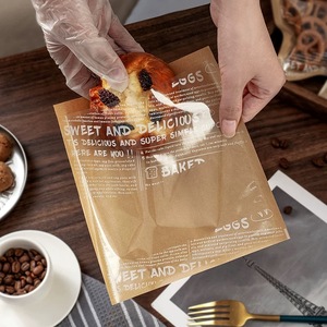 Borsa da imballaggio per Croissant in carta Kraft per imballaggio alimentare sacchetto di plastica trasparente termosaldatura per finestra - Product Image 2