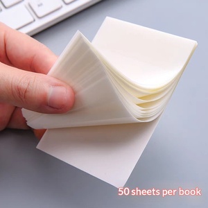 Notes autocollantes transparentes simples, pour étudiants, mémo détachable, petit carnet, notes d'étude et de bureau, autocollants adhésifs, imperméables - Product Image 3