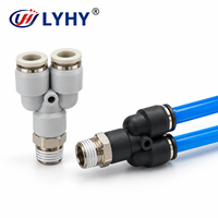 Raccords de tuyaux d'air modernes sur mesure LYHY, raccords pneumatiques en Y à réduction de pression, connecteurs rapides à enfoncement pour tubes d'air