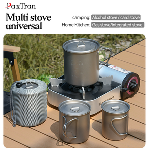 Titan 300ml/450ml/600ml/750ml cắm trại cốc nước Mug với nắp Bộ đồ ăn ngoài trời ráp xử lý kim loại bền" - Product Image 4