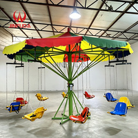 Manège à chaises volantes sur le thème des clowns avec lumières LED colorées, équipement d'amusement pour parcs d'attractions et carnavals