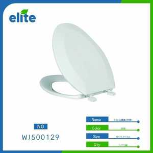 Elite Toilet Seat Round Closed Front Slow Close Plastic Minimalist Design - Product Image 1