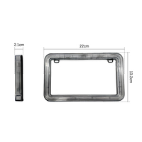 Marco de Matrícula de Motocicleta RGB con Luz LED 3 en 1, Luz de Marcha, Freno y Reversa, Estroboscópica, 12V 6W, IP65 Impermeable, Universal, 7x4 Pulgadas