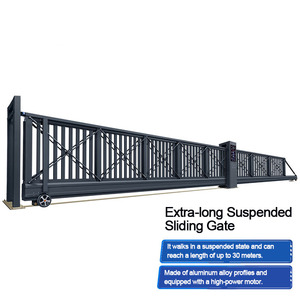 Puerta Corredera Automática de Seguridad Extra Larga y Resistente, Eléctrica, Suspendida, Tipo Cantilever, para Escuelas, Villas, Hospitales, Gimnasios - Suministro de Fábrica - Product Image 4